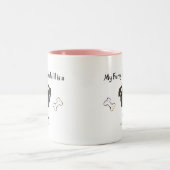 PugFawn Zweifarbige Tasse (Mittel)