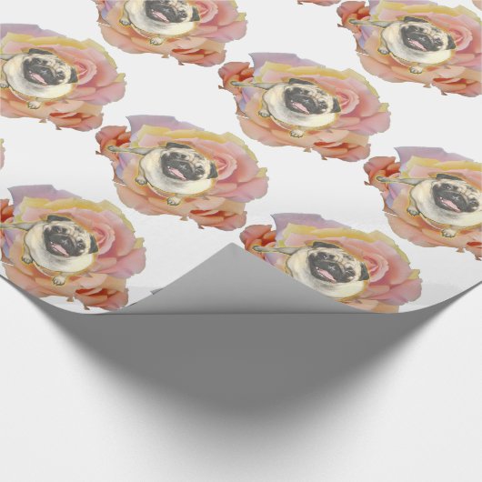 PugFlower Geschenkpapier (Ecke)