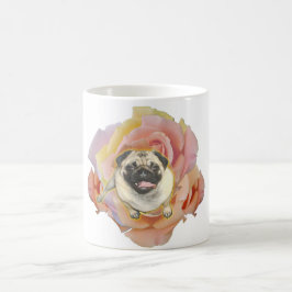 PugFlower Keramik-Kaffee-Tasse Kaffeetasse