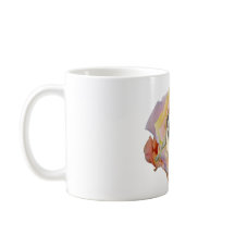PugFlower Keramik-Kaffee-Tasse