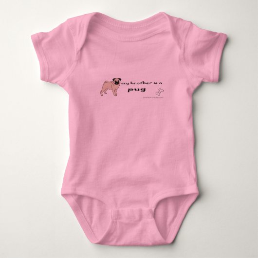 PugFullBodyBrother Baby Strampler (Vorderseite)