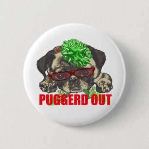 Puggerd heraus Mopswelpe Button