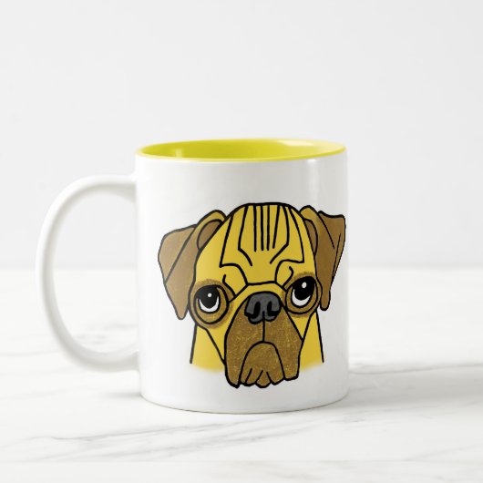 Puggie Wuggie Zweifarbige Tasse (Links)