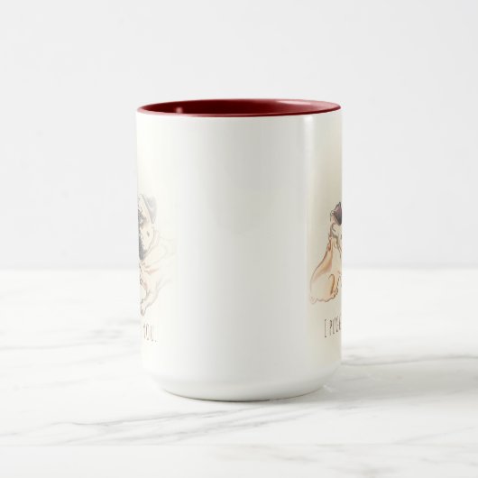 Puggin Liebe Sie Tasse (Zentrum)