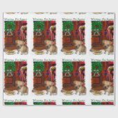 Puggle auf Weihnachten warten Geschenkpapier (Flach)