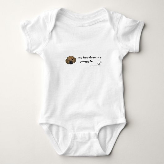 Puggle Baby Strampler (Vorderseite)