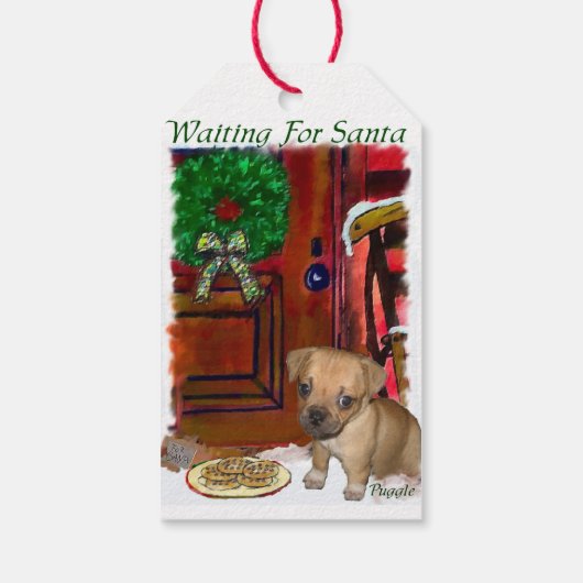 Puggle Christmas Geschenkanhänger (Rückseite)