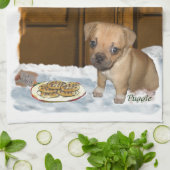 Puggle Christmas Handtuch (Gefaltet)