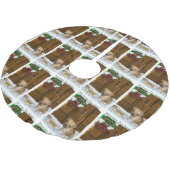 Puggle Christmas Polyester Weihnachtsbaumdecke (Schrägansicht)