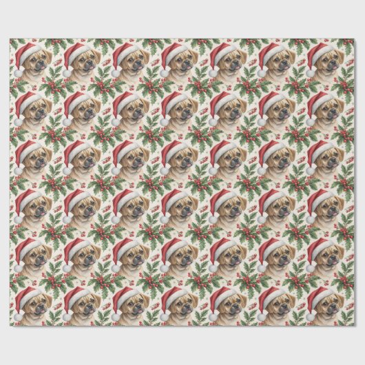 Puggle Christmas Wrapping Paper Geschenkpapier (Flach)