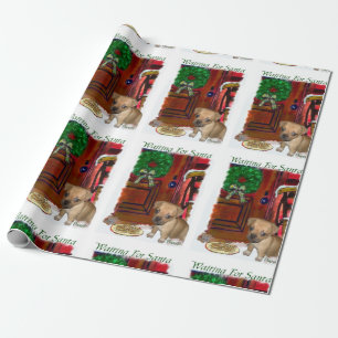 Puggle, das Weihnachten erwartet Geschenkpapier