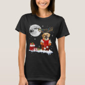 Puggle Dog Chimney Ugly Christmas Lights Xmas Paja T-Shirt (Vorderseite)