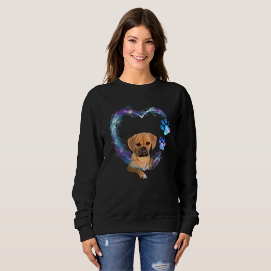Puggle Dog in Heart Sweatshirt (Vorne ganz)