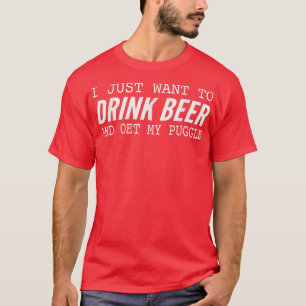 Puggle Dog Lover Beer T-Shirts Funny Dog Mama Gesc