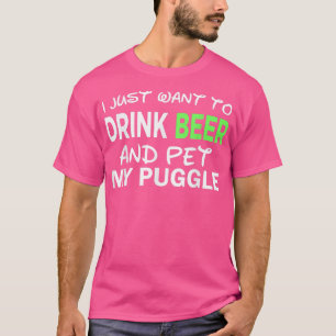Puggle Dog Lover Beer T-Shirts Funny Dog Mama Gesc