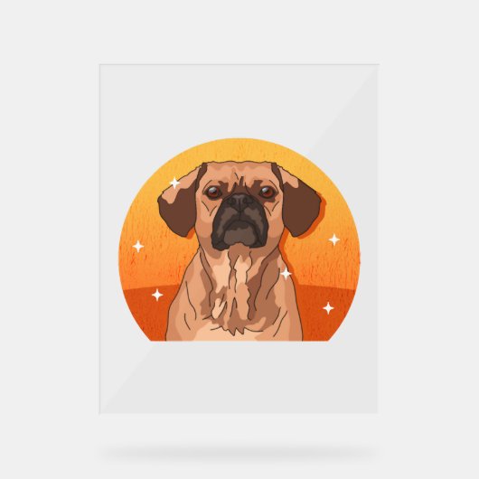 Puggle Dog Owner Puggles Lover Acrylschild (Vorderseite)