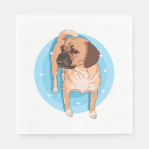 Puggle Dog Owner Puggles Lover Serviette