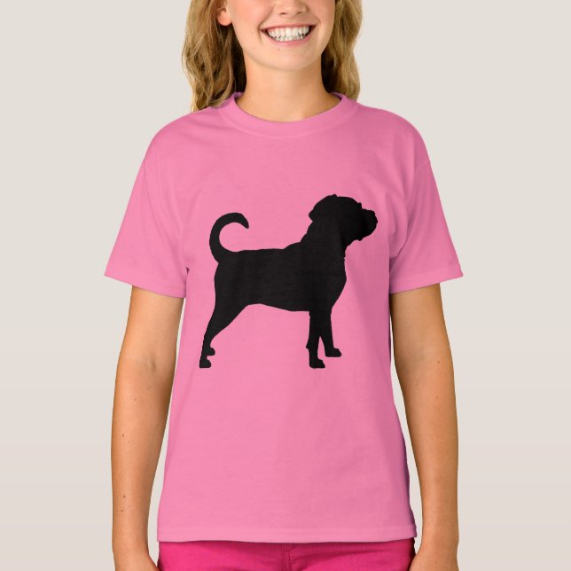 Puggle Dog Silhouette T-Shirt (Vorderseite)