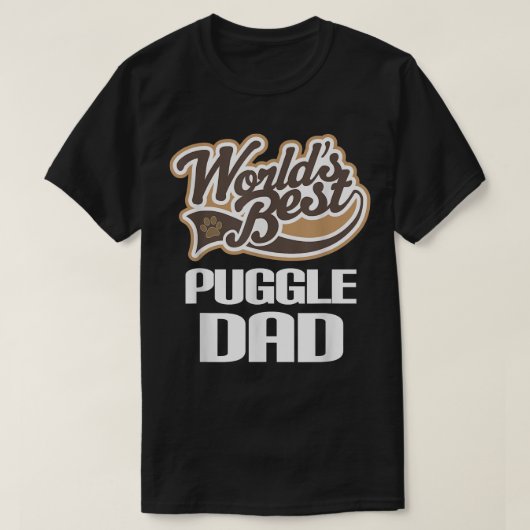 Puggle Dog Vater (Worlds Best) Haustier-Besitzer T T-Shirt (Design vorne)