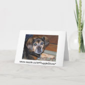 Puggle frohe Weihnacht-Karte Feiertagskarte (Rückseite)