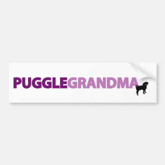 Puggle Großmutter Autoaufkleber
