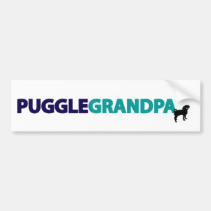 Puggle Großvater Autoaufkleber