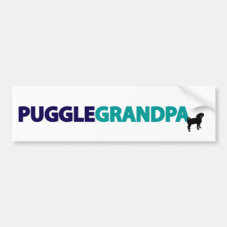 Puggle Großvater Autoaufkleber
