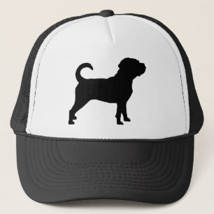 Puggle HundeSilhouette Truckerkappe