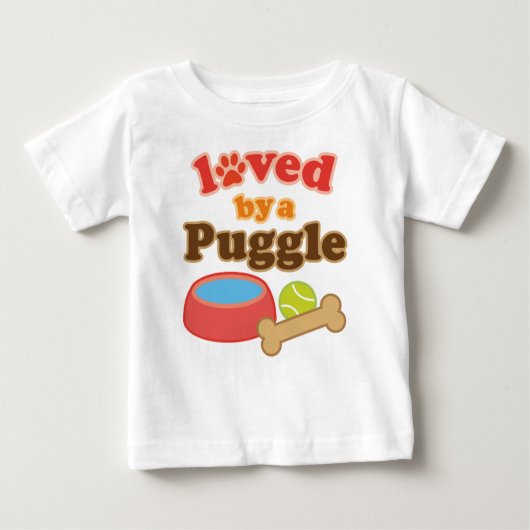 Puggle Hundezucht-Geschenk Baby T-shirt (Vorderseite)