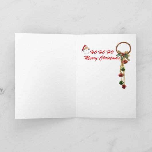 Puggle im WeihnachtsKranz Feiertagskarte (Innenseite)