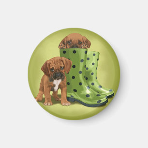 Puggle in den Stiefeln Magnet