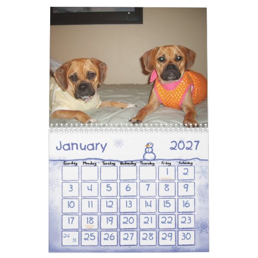 Puggle Kalender (Jan 2027)