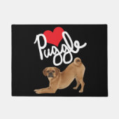Puggle Liebe-willkommene Matte durch Minibrüder (Vorderseite)