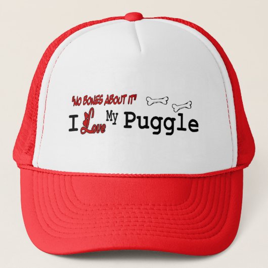 Puggle Lovers Geschenke Truckerkappe (Vorderseite)