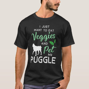 Puggle Lustiger Veganer Hundebesitzer Weihnachten T-Shirt