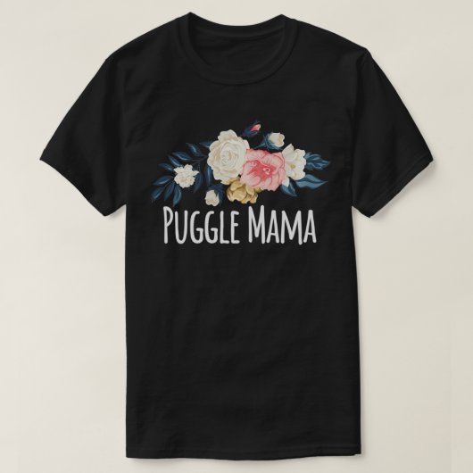 Puggle Mama, Funny Mama Gift Floral Pullover (Design vorne)