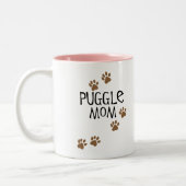 Puggle Mama Zweifarbige Tasse (Links)