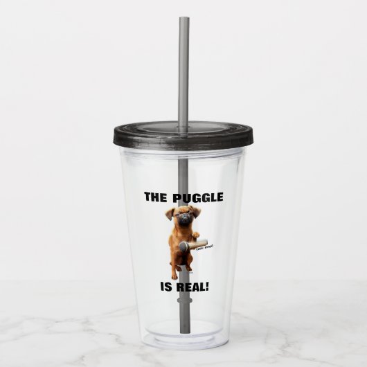 Puggle Mic Drop Acryltrinkbecher (Vorderseite)