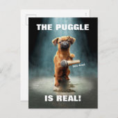 Puggle Mic Drop Einladungspostkarte (Vorne/Hinten)