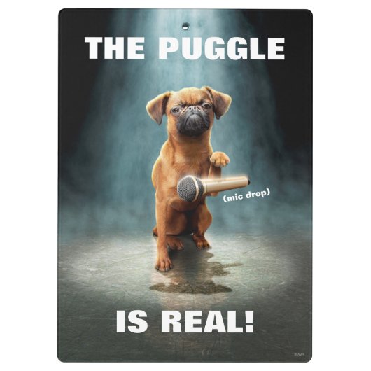 Puggle Mic Drop Klemmbrett (Rückseite)