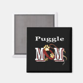 Puggle Mom Magnet (Vorderseite/Rückseite)