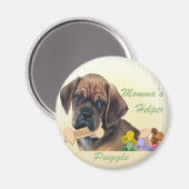 Puggle Mommas Helfermagnet Magnet (Vorderseite/Rückseite)