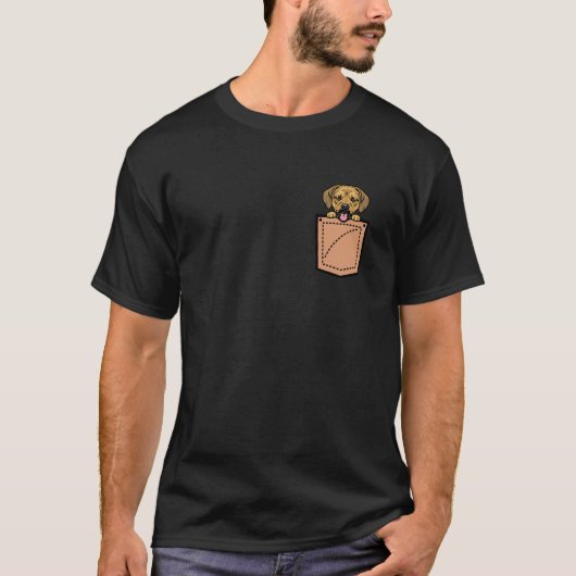 Puggle Pocket Hund T-Shirt (Vorderseite)