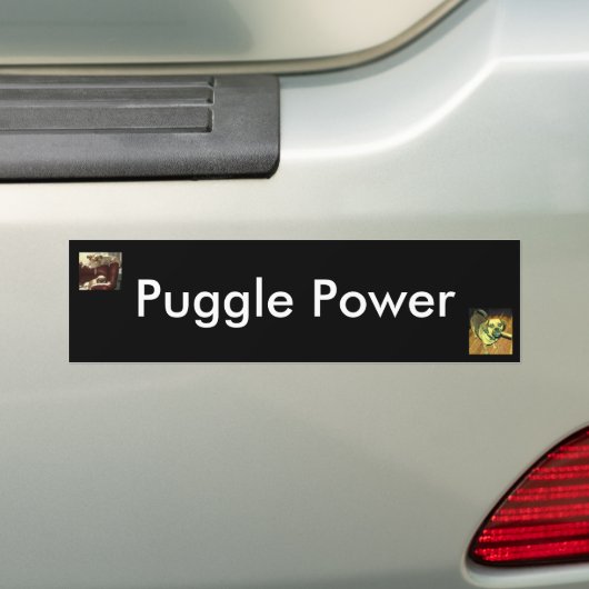 Puggle Power Autoaufkleber (Auf Auto)