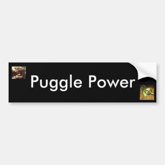 Puggle Power Autoaufkleber