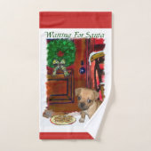 Puggle Puppy Christmas Badhandtuch Set (Handtuch)