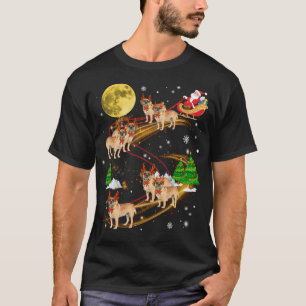 Puggle-Rentier-Weihnachten-Hund-Reitet-Santa-Weihn T-Shirt