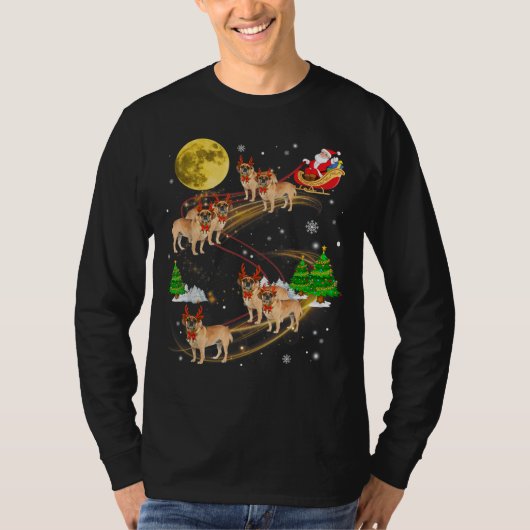 Puggle Rentier Weihnachtslieder Weihnachtsfeier T-Shirt (Vorderseite)
