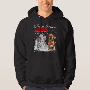Puggle Santa Dog Weihnachtsschneemann Xmas Pajama Hoodie