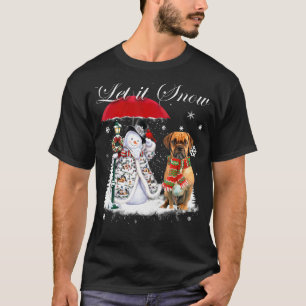 Puggle Santa Dog Weihnachtsschneemann Xmas Pajama T-Shirt